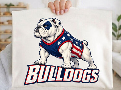 USA Flag Bulldog Mascot PNG SVG artprintfile 