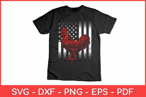 USA Flag Chicken Farmer Cook Chicken Rooster Svg Design SVG artprintfile 