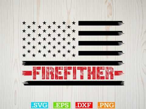 USA Flag Firefighter Shirt, American flag Svg, Patriotic Svg SVG Creativeart88 