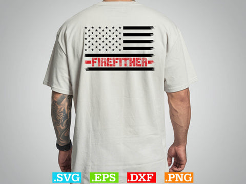 USA Flag Firefighter Shirt, American flag Svg, Patriotic Svg SVG Creativeart88 