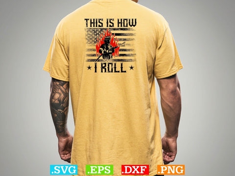 Usa Flag Firefither T-shirt Design Bundle SVG Creativeart88 