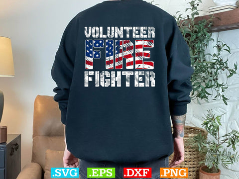 Usa Flag Firefither T-shirt Design Bundle SVG Creativeart88 