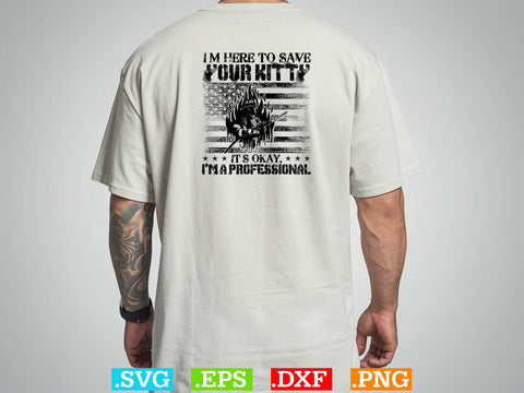 Usa Flag Firefither T-shirt Design Bundle SVG Creativeart88 