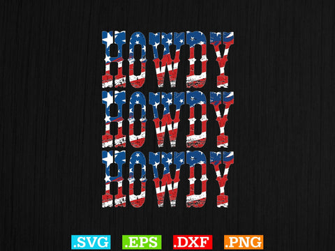 Usa Flag Howdy T shirt Design, cowboy t-shirt design Svg,Desert Cowboys Svg, Western Svg, Cowgirl Svg, Cowboy Ranch silhouette, Desert Cactus Svg SVG Creativeart88 