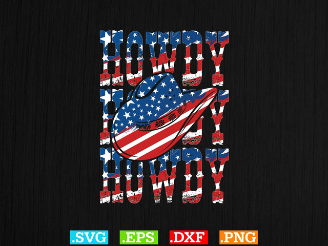 Usa Flag Howdy T shirt Design, cowboy t-shirt design Svg,Desert Cowboys Svg, Western Svg, Cowgirl Svg, Cowboy Ranch silhouette, Desert Cactus Svg SVG Creativeart88 