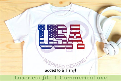 USA flag letter wall sign design laser cut SVG APInspireddesigns 