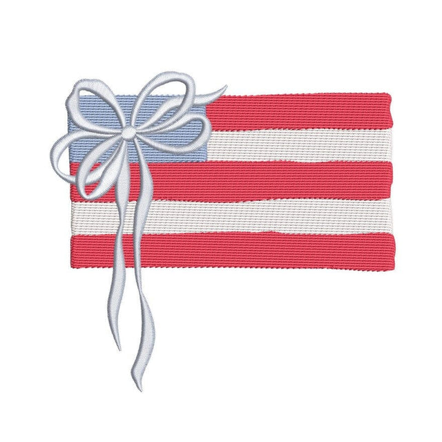 USA Flag Machine Embroidery Design 4th of July Independence Day Satin Bow Embroidery File, 4 sizes, Instant download Embroidery/Applique DESIGNS Nino Nadaraia 