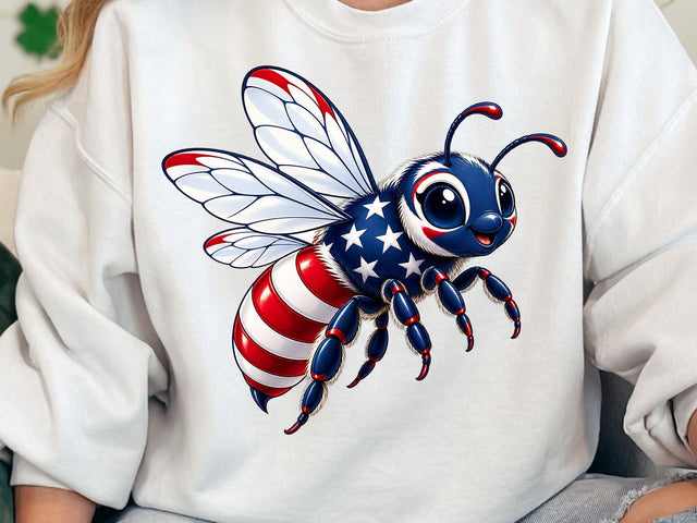 USA Flag Patriotic Bee PNG SVG artprintfile 