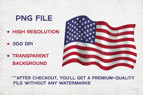 USA Flag PNG Sublimation | American Flag Waving, Realistic | United States Symbol | July 4 America 250 Independence Day Digital Print Sublimation AnnaViolet_store 