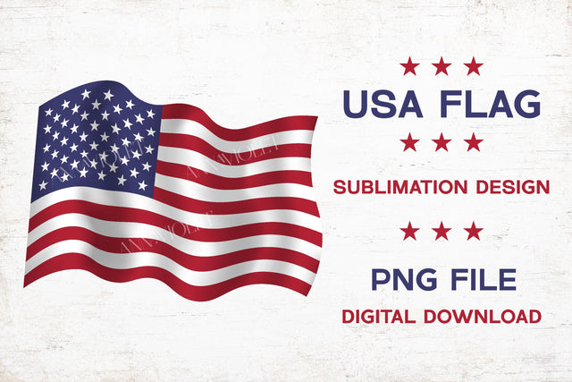 USA Flag PNG Sublimation | American Flag Waving, Realistic | United States Symbol | July 4 America 250 Independence Day Digital Print Sublimation AnnaViolet_store 