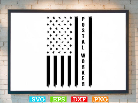 Usa Flag Postal worker svg, American flag Svg, Patriotic Svg SVG Creativeart88 