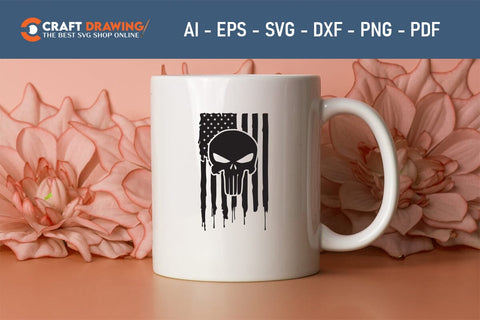 Usa Flag Skull By Svg Png Svg, Military Svg, Patriotic Svg, Veteran Png, Soldier Svg, Army Svg, Veterans Day Svg - Printable, Cricut & Silhouette Files SVG Debashish Barman 