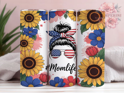 USA Flag Sunflower Mom Tumbler, American Mother Cup, Flag Sunflower Design, Mom Life Tumbler, USA Mom Present, Patriot Mother Gift, American Mom Life Sublimation Li Zamperini 