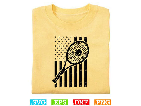 USA Flag Tennis T-shirt Design , Tennis Lover SVG, Sports SVG, Tennis Family Svg SVG Creativeart88 