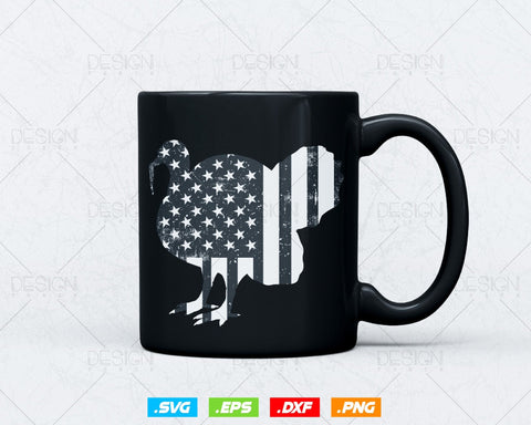 USA Flag Turkey Hunting Svg Png, Outdoors American Hunter Turkey Hunting Clipart Gifts for Men Svg Files for Cricut, Instant Download SVG DesignDestine 