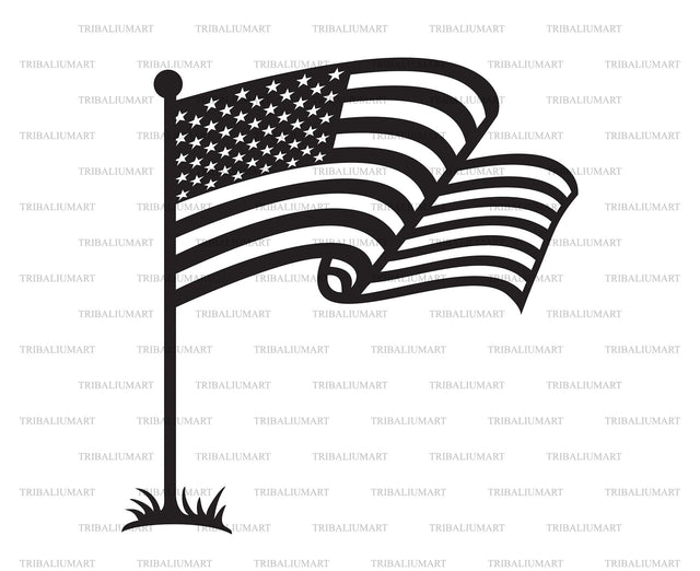 USA flag (United States of America) SVG TribaliumArtSF 
