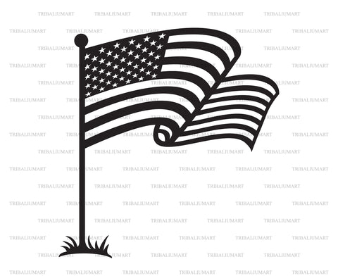 USA flag (United States of America) SVG TribaliumArtSF 