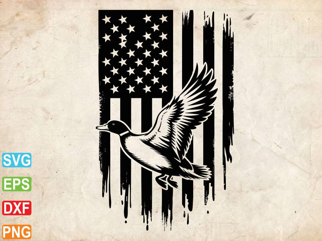 USA Flying Goose svg, Duck Hunter svg SVG artprintfile 