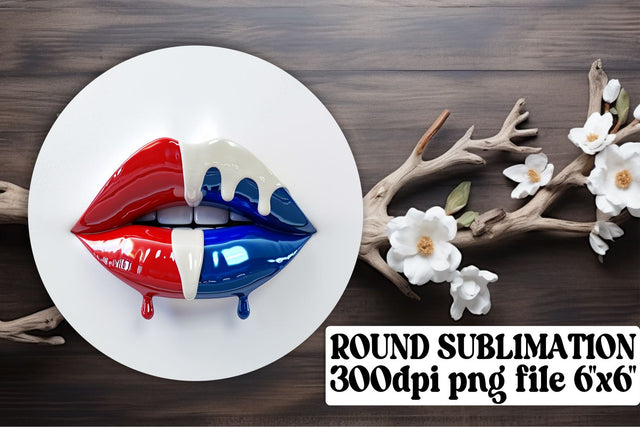 USA Lips Sublimation Kit Sublimation afrosvg 