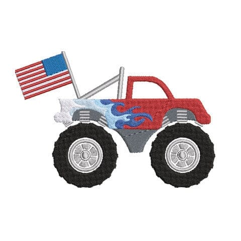 USA Monster Truck Embroidery Design Embroidery/Applique DESIGNS Creatively Embroidery 