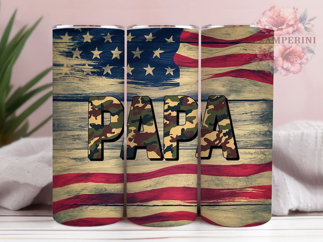 USA Papa and American Flag 20oz Tumbler Wrap, American Flag Tumbler, USA Papa Tumbler, 4th Of July Tumbler, Dad Tumbler Wrap, 20oz Sublimation Wrap, Red White Blue Tumbler Sublimation Li Zamperini 