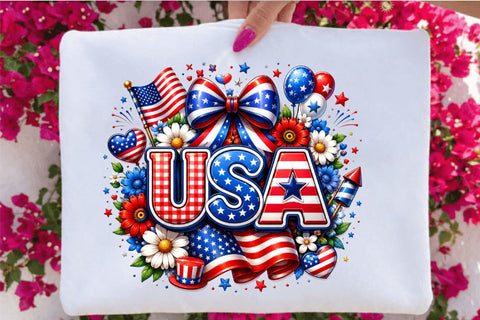 USA Patriotic 4th of July Sublimation PNG Sublimation SVGArt 