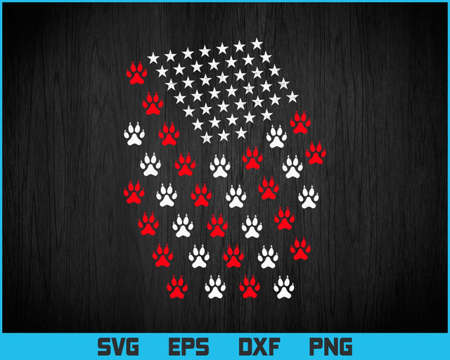 USA Patriotic Cat Paws American Flag Svg Png Files, Patriotic Cat Lovers Gift T-shirt Design, Pet Lover Svg files for Cricut. SVG DesignDestine 