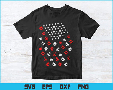 USA Patriotic Cat Paws American Flag Svg Png Files, Patriotic Cat Lovers Gift T-shirt Design, Pet Lover Svg files for Cricut. SVG DesignDestine 