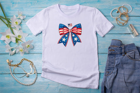 USA Patriotic Coquette Bow Clipart, USA patriotic bow, coquette bow clipart, flag theme bow, patriotic design art, digital bow design, stars and stripes, freedom bow art, USA flag design, coquette bow art, patriotic sublimation design Sublimation FloridPrintables 