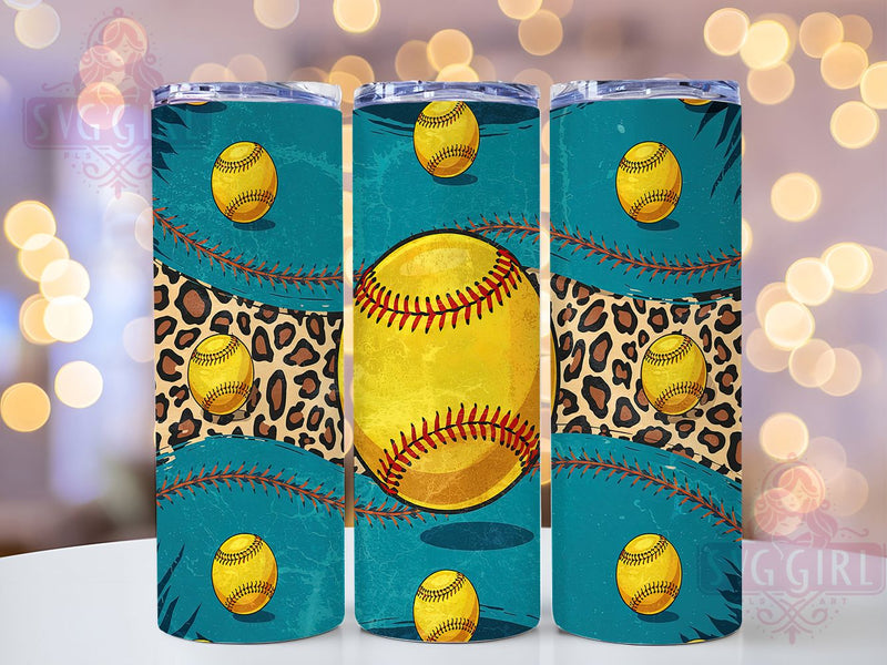 USA Patriotic Leopard Softball Tumbler, USA Softball Wrap, 20oz American Cheetah Design, Stars & Stripes Sublimation, Team USA Player Gift, Red White & Blue Animal Print, Game Day Patriotic Sublimation SvggirlplusArt 