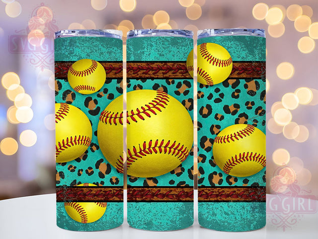 USA Patriotic Leopard Softball Tumbler, USA Softball Wrap, 20oz American Cheetah Design, Stars & Stripes Sublimation, Team USA Player Gift, Red White & Blue Animal Print, Game Day Patriotic Sublimation SvggirlplusArt 