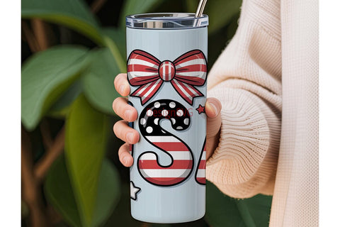 USA Patriotic Tumbler Wrap Sublimation DesignSVG 