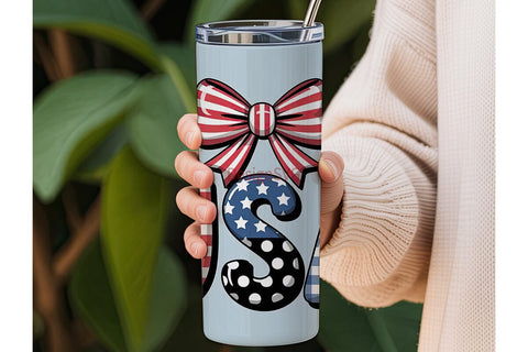 USA Patriotic Tumbler Wrap Sublimation DesignSVG 
