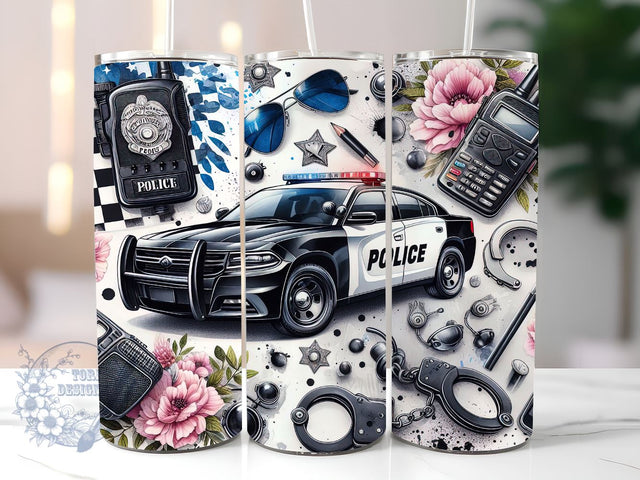 USA Police 20 oz Skinny Tumbler, 4th of July Tumbler Png, Straight & Tapered Tumbler Wrap, Instant Digital Download Sublimation ToriDesigns 