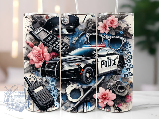 USA Police 20 oz Skinny Tumbler, 4th of July Tumbler Png, Straight & Tapered Tumbler Wrap, Instant Digital Download Sublimation ToriDesigns 