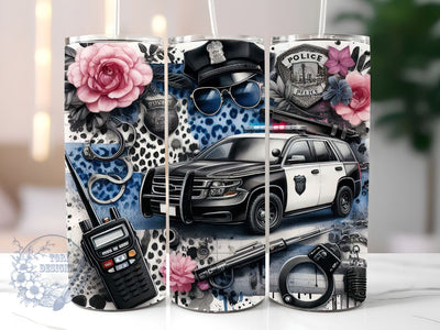 USA Police 20 oz Skinny Tumbler, 4th of July Tumbler Png, Straight & Tapered Tumbler Wrap, Instant Digital Download Sublimation ToriDesigns 