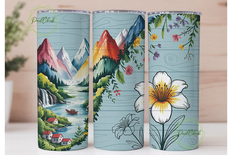 Utah Sego Lily Landscape 20oz Tumbler Sublimation PixelChick 