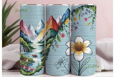 Utah Sego Lily Landscape 20oz Tumbler Sublimation PixelChick 