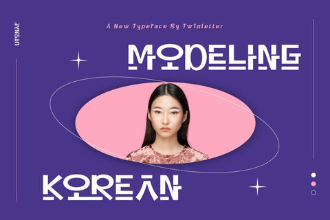 Utonaf - Korean Style Font Font twinletter 