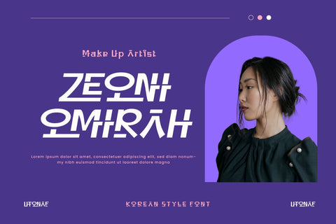 Utonaf - Korean Style Font Font twinletter 