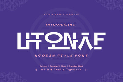 Utonaf - Korean Style Font Font twinletter 