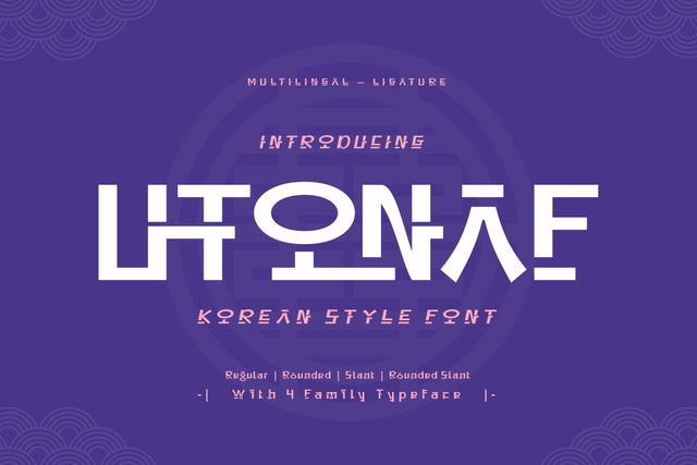Utonaf - Korean Style Font Font twinletter 