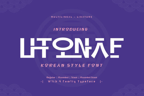 Utonaf - Korean Style Font Font twinletter 