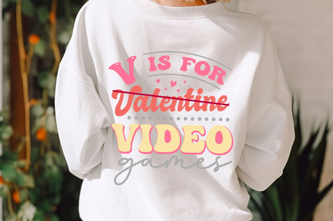 V is for Valentine Video Games SVG Design SVG Regulrcrative 