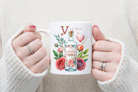 V is for Vodka, Anti Valentine's Day PNG Sublimation CraftLabSVG 