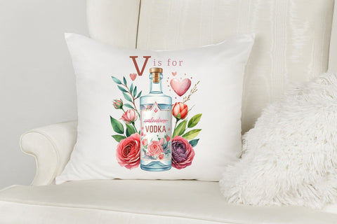 V is for Vodka, Anti Valentine's Day PNG Sublimation CraftLabSVG 