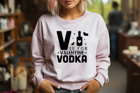 V is for Vodka, Anti Valentine's Day SVG SVG CraftLabSVG 