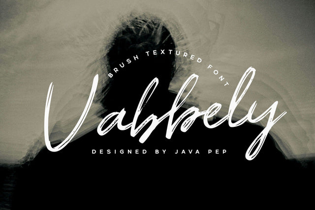 Vabbely / Brush Textured Typeface Font Javapep 