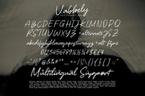 Vabbely / Brush Textured Typeface Font Javapep 