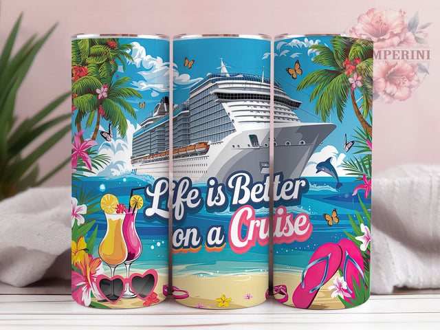 Vacation Beach Ocean Cruise Tumbler, Vacation Tumbler, Travel Tumbler, Beach Tumbler, Ocean Tumbler, 20oz Sublimation Wrap, Summer Tumbler Sublimation Li Zamperini 